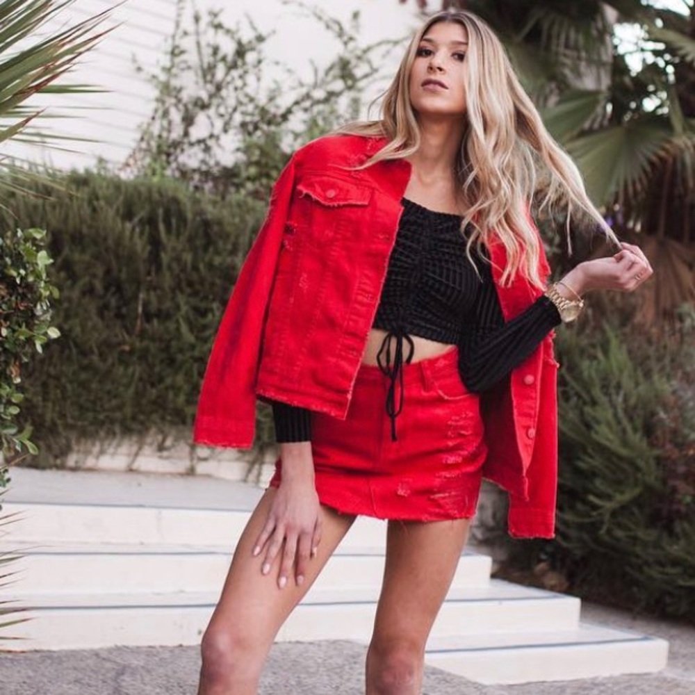 Red Denim Jacket